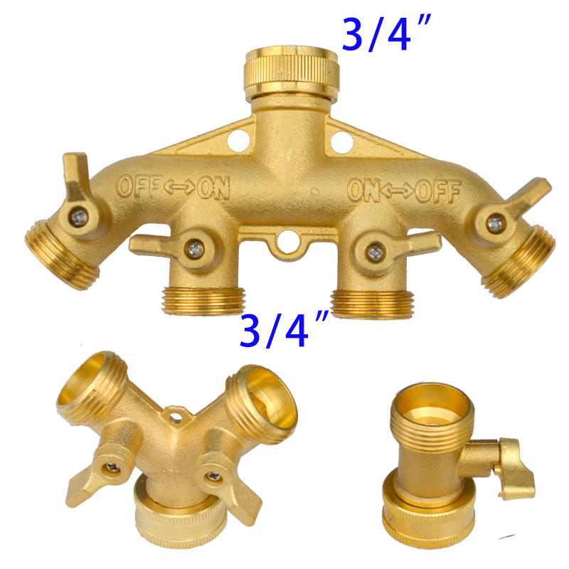 Heavy Duty Brass 1-2-4 way Spl - Gardena Hose Comfort 评论和价格